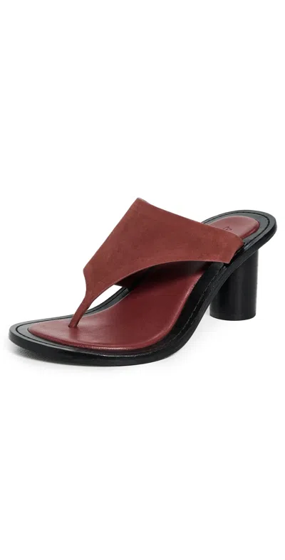A.emery A. Emery Hardie Heeled Sandals Brick Suede In Burgundy