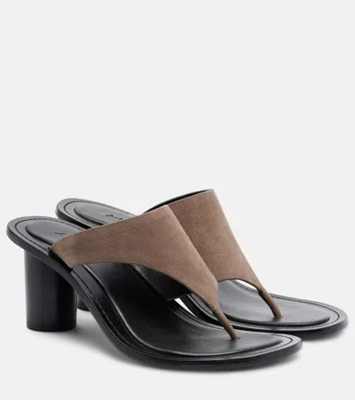 A.emery Hardie Suede Thong Sandals In Brown