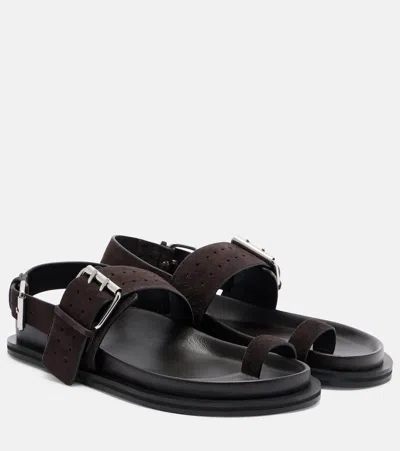 A.emery Hattie Suede Sandals In Brown