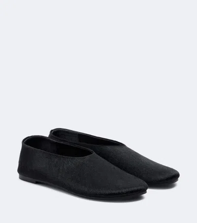 A.emery A. Emery Jesse Calf Hair Flats In Black