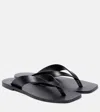 A.emery The Kinto Sandals Dark Brown In Leather In Black