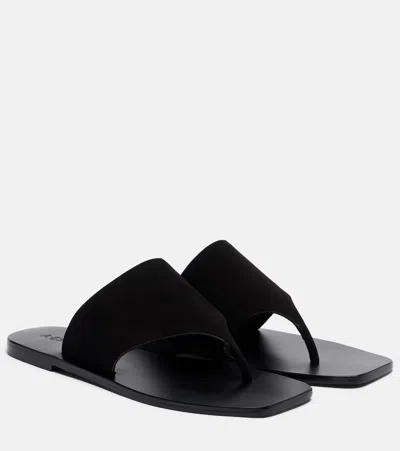 A.emery Paton Suede Thong Sandals In Black
