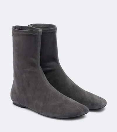 A.emery A. Emery Sutherland Leather Ankle Boots In Gray