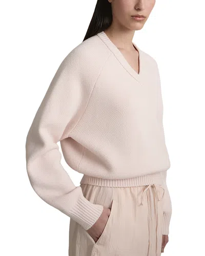 A.emery A. Emery The Diot Cotton & Wool V Neck Sweater In Neutral