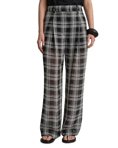 A.emery A. Emery The Goddard Straight Relaxed Pants In Black/white Check