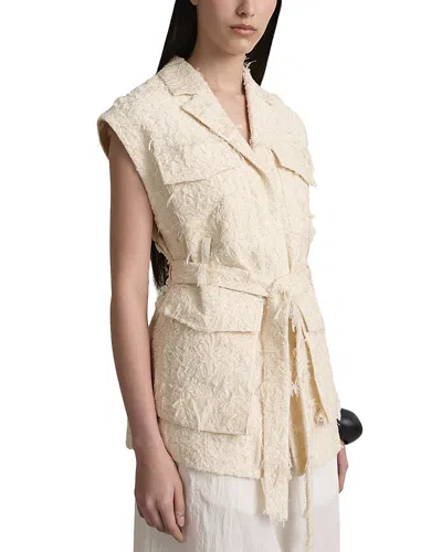 A.emery A. Emery The Jackob Belted Textured Vest In Green
