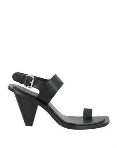 A.emery A. Emery Woman Thong Sandal Black Size 7 Leather