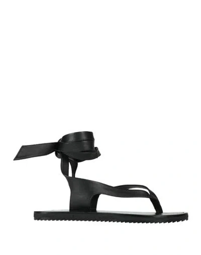 A.emery A. Emery Woman Thong Sandal Black Size 9 Leather