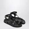 A.emery 'jalen Slim' Black Sandals With Criss-crossed Straps And Buckle Closure In Multi