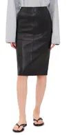 A.emery A. Emery Wright Leather Skirt Black In Black