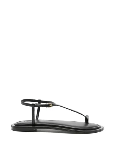 A.emery Alta Toe-loop Flat Sandals In Black