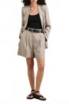 A.emery Astor High Waist Short In Almond Mélange In Gray