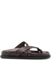 A.emery Leather Cross-strap Sandals In Burgundy