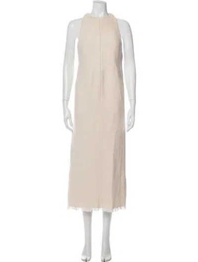 Pre-owned A.emery Crew Neck Long Dress In Gray