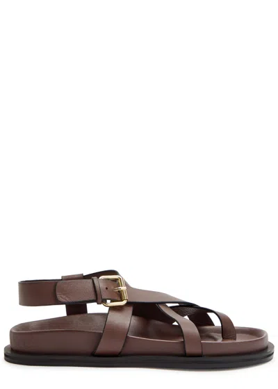 A.emery Elbert Leather Sandals In Brown