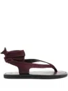 A.emery Elmer Lace-up Suede Sandals In Burgundy