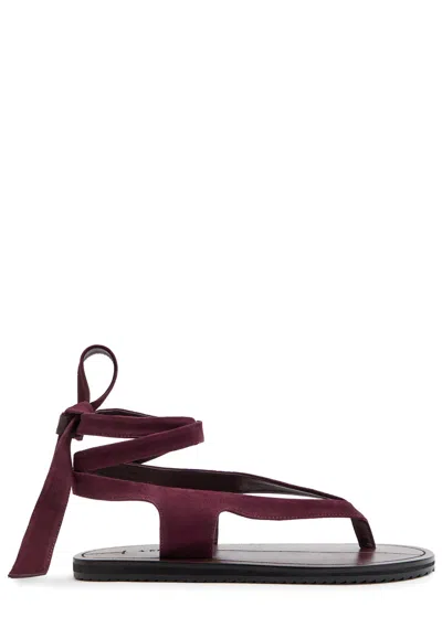 A.emery Elmer Suede Sandals In Burgundy