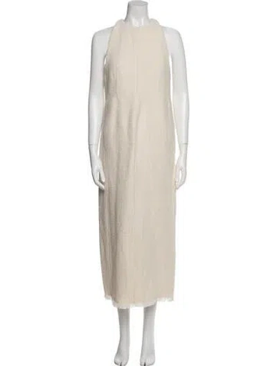 Pre-owned A.emery Halterneck Long Dress W/ Tags In Neutral