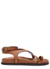 A.emery 'jalen Slim' Brown Sandals With Criss-crossed Straps And Buckle Closure