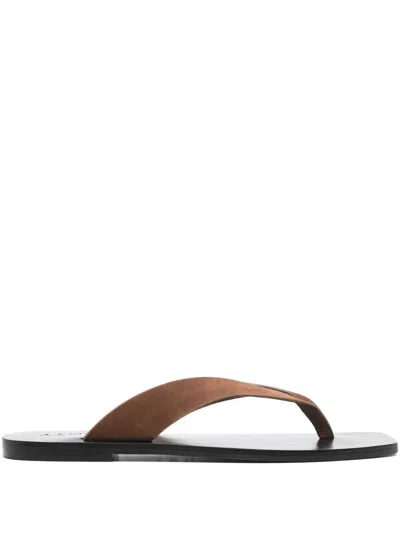 A.emery Kinto Flat Sandals In Brown