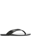 A.emery 'kinto' Black Sandals With Square Toe And Thong Design In Black