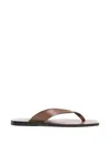 A.emery Sandali 'kinto' Con Punta Quadrata E Design A Infradito In Pelle Marroni Donna In Brown