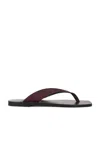 A.emery 10mm Kinto Leather Flip Flops In Burgundy