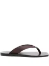A.emery 10mm Kinto Leather Flip Flops In Burgundy