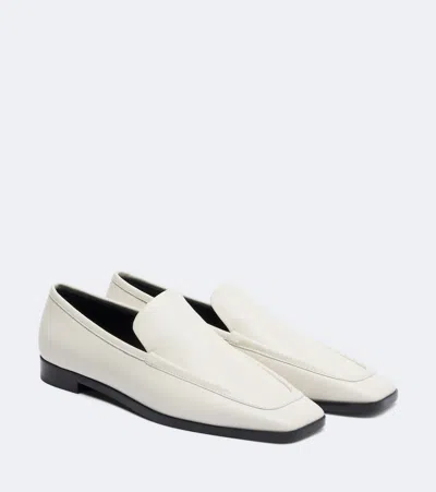 A.emery Lane Leather Loafers In White