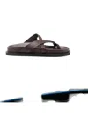 A.emery Leather Cross-strap Sandals In Brown