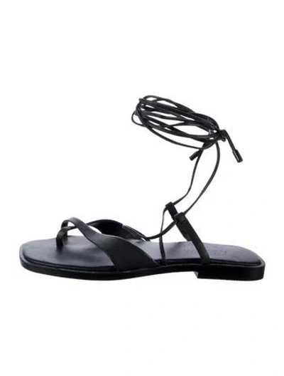 Pre-owned A.emery Leather Flats In Black