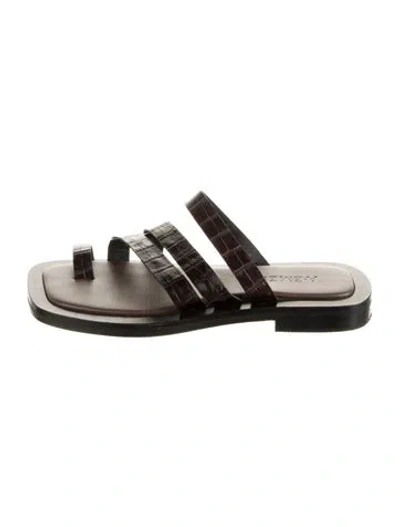 Pre-owned A.emery Leather Flats In Brown
