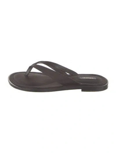 Pre-owned A.emery Leather Flip Flops In Black