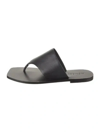 Pre-owned A.emery Leather Flip Flops In Black