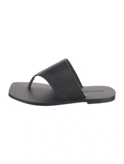 Pre-owned A.emery Leather Flip Flops In Black