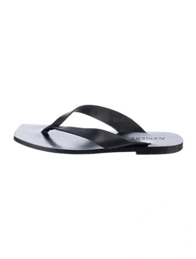 Pre-owned A.emery Leather Flip Flops In Black