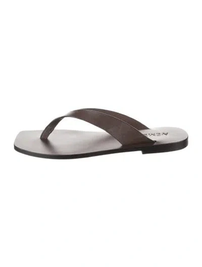 Pre-owned A.emery Leather Flip Flops In Brown