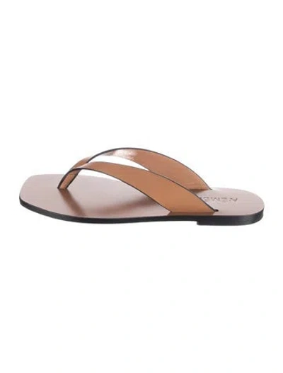 Pre-owned A.emery Leather Flip Flops In Brown