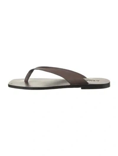 Pre-owned A.emery Leather Flip Flops In Brown