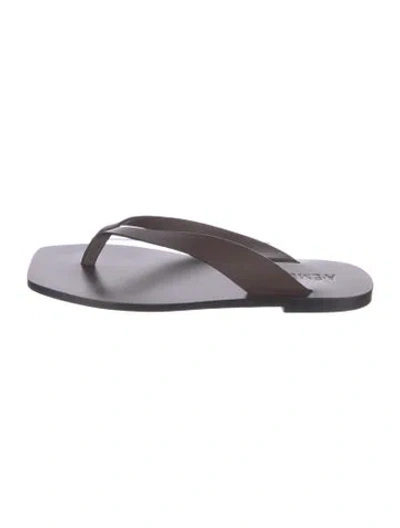 Pre-owned A.emery Leather Flip Flops In Brown