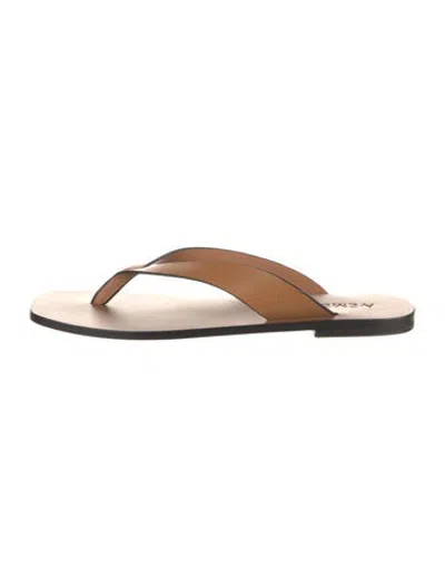 Pre-owned A.emery Leather Flip Flops In Brown