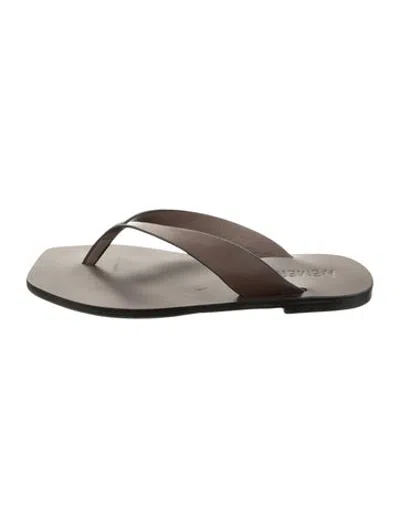Pre-owned A.emery Leather Flip Flops In Brown
