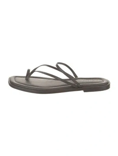 Pre-owned A.emery Leather Flip Flops In Gray