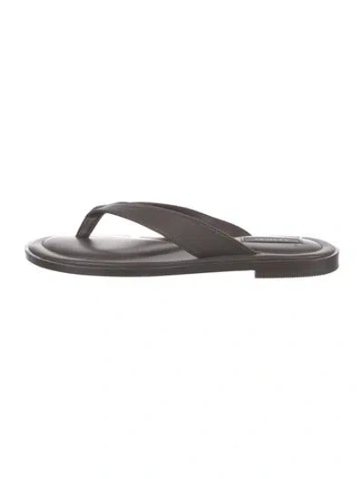 Pre-owned A.emery Leather Flip Flops In Gray
