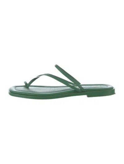 Pre-owned A.emery Leather Flip Flops In Green