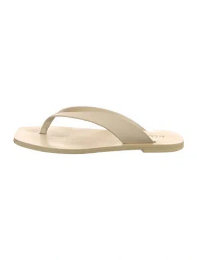 Pre-owned A.emery Leather Flip Flops In Neutrals