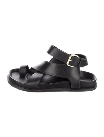 Pre-owned A.emery Leather Gladiator Sandals In Black