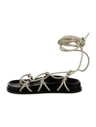 Pre-owned A.emery Leather Gladiator Sandals In Black