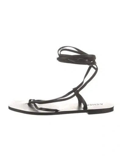 Pre-owned A.emery Leather Gladiator Sandals In Black