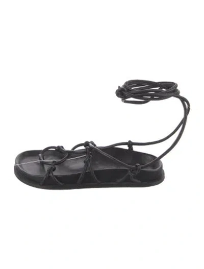 Pre-owned A.emery Leather Gladiator Sandals In Black